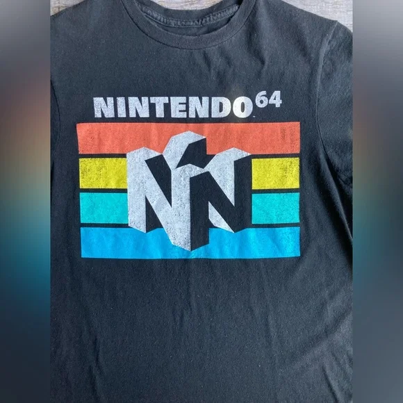 100% Cotton Nintendo 64 Small T-shirt Black - Picture 2 of 4
